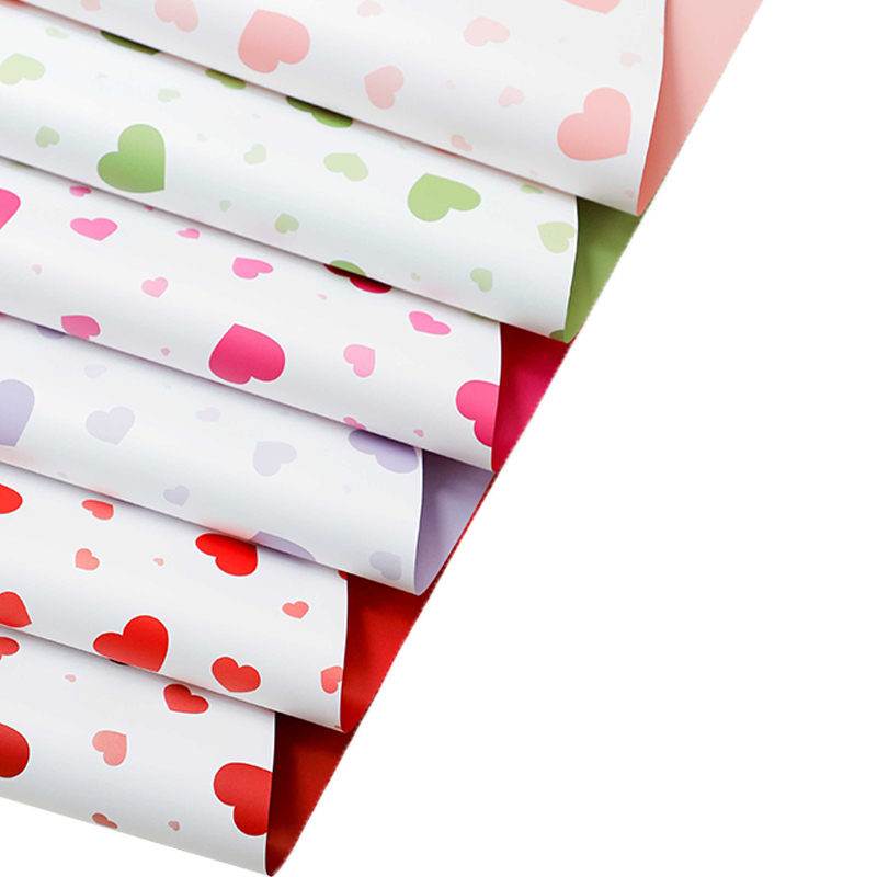 Yuyin Paper, heartfelt flower wrapping paper, plastic heart-shaped, colorful dopamine wrapping paper, flower shop floral art materials Item Picture