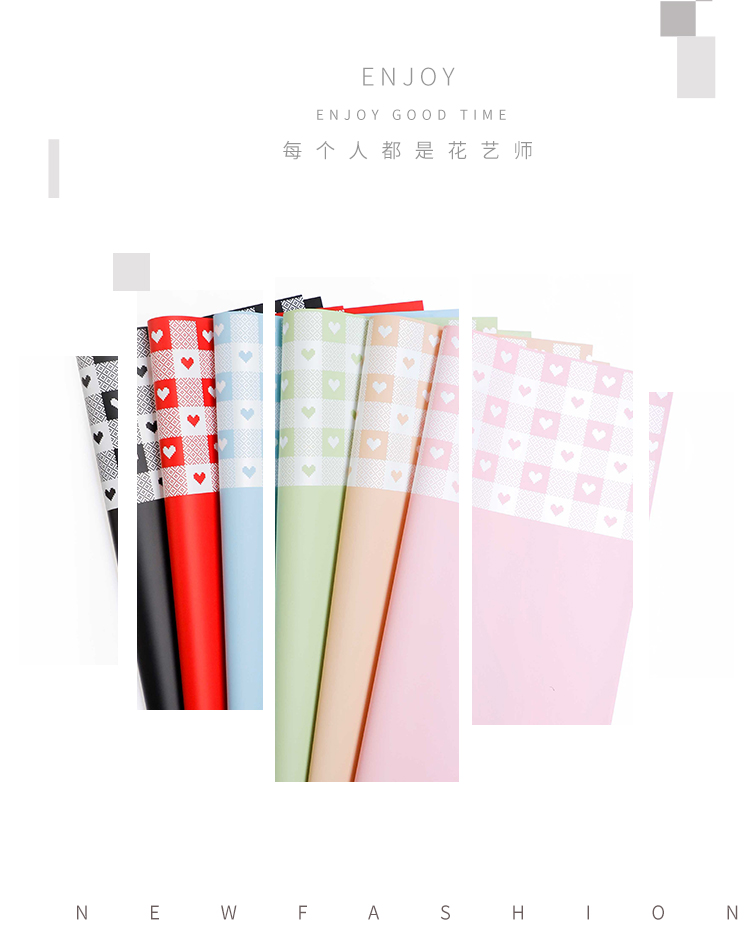 Su Xin Ge waterproof Korean-style fresh flower wrapping paper, flower shop bouquets, floral art rose wrapping paper pic 2