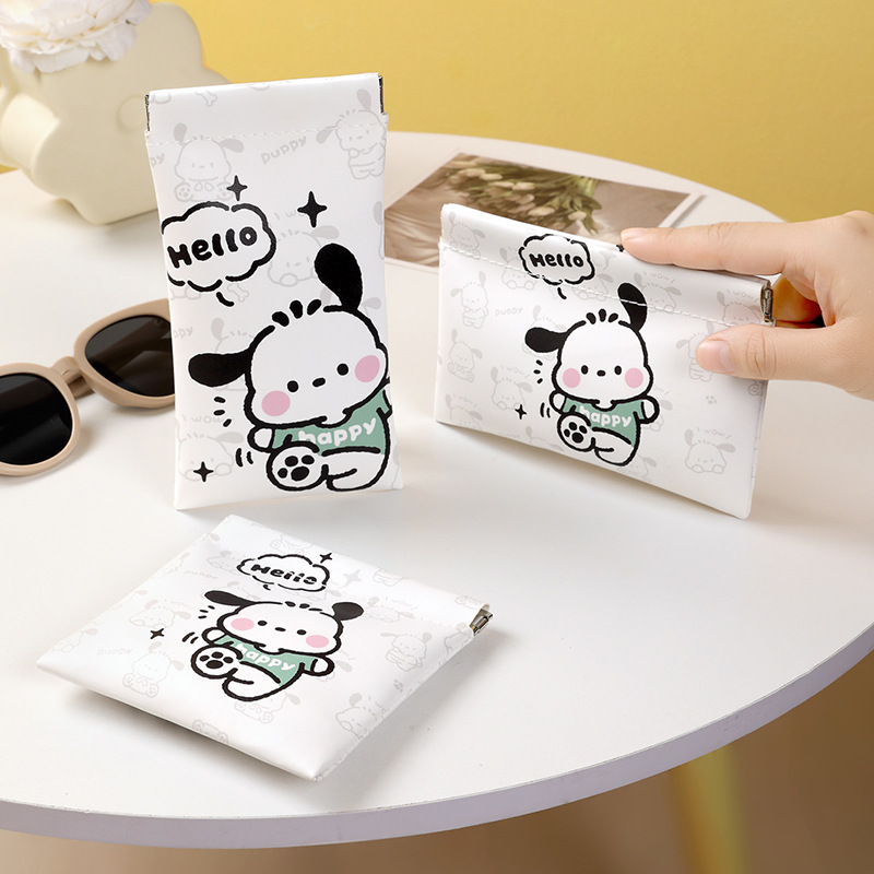Puppy hand-held makeup bag, large-capacity waterproof storage bag, portable and easy to carry, cute travel makeup bag full figure