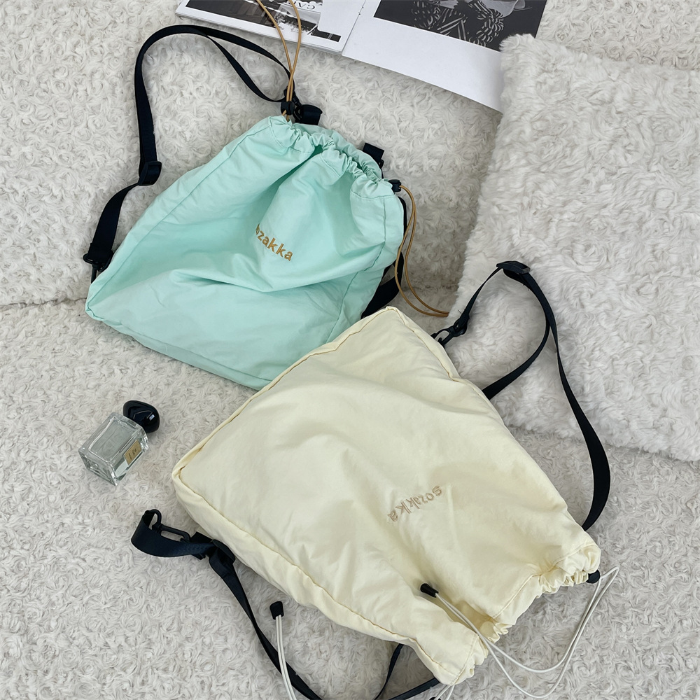 55145 Lightweight drawstring Backpack, outdoor commuting and leisure travel bag, ins Korean version drawstring drawstring backpack details Picture