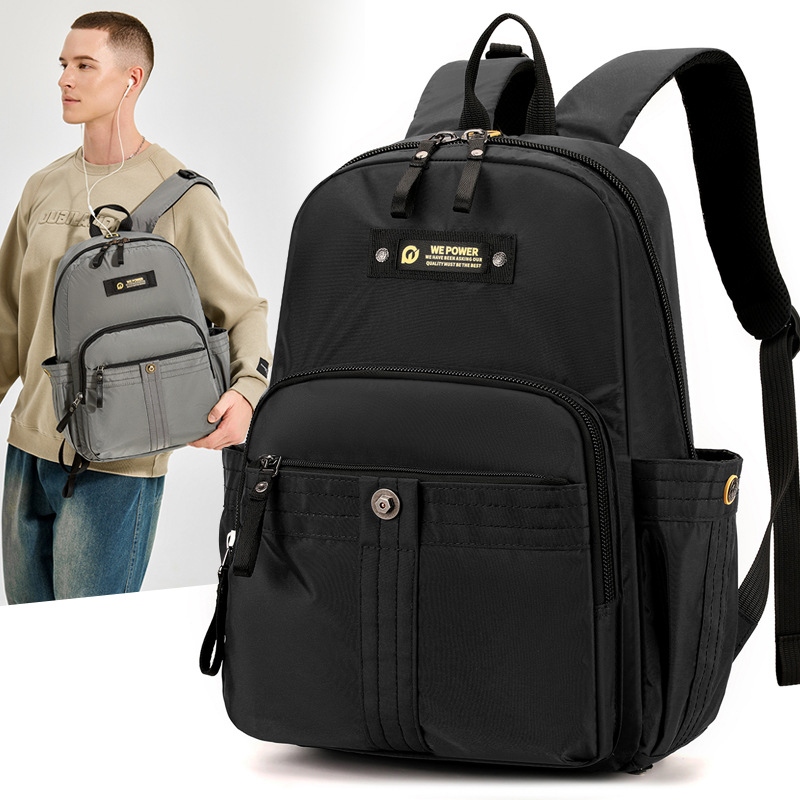 WEPOWER's new backpack is a waterproof student bag that is soft, lightweight and has a large capacity for travel full figure