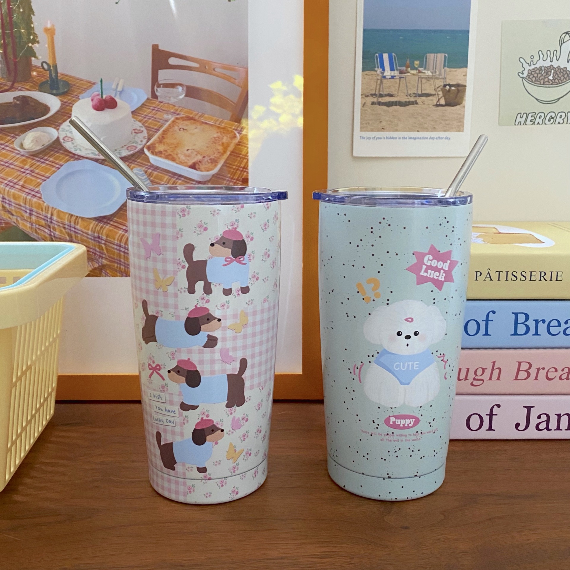 Dachshund portable cup, water cup, cute high appearance level cup, portable large-capacity straw cup for children, high-temperature resistant insulated cup Application Scenario