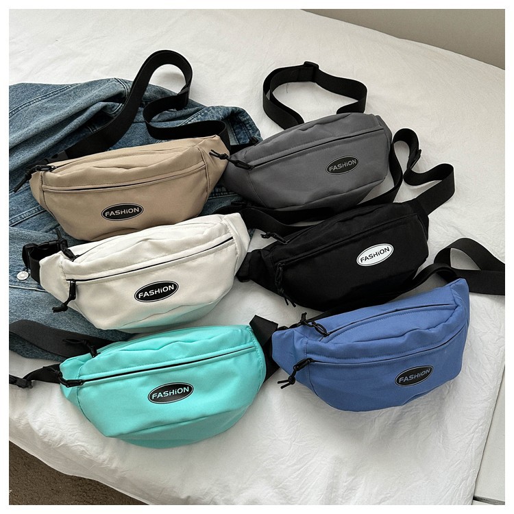 The 2024 new ins casual canvas bag, men's crossbody backpack and women's fitness waist bag are selling well full figure