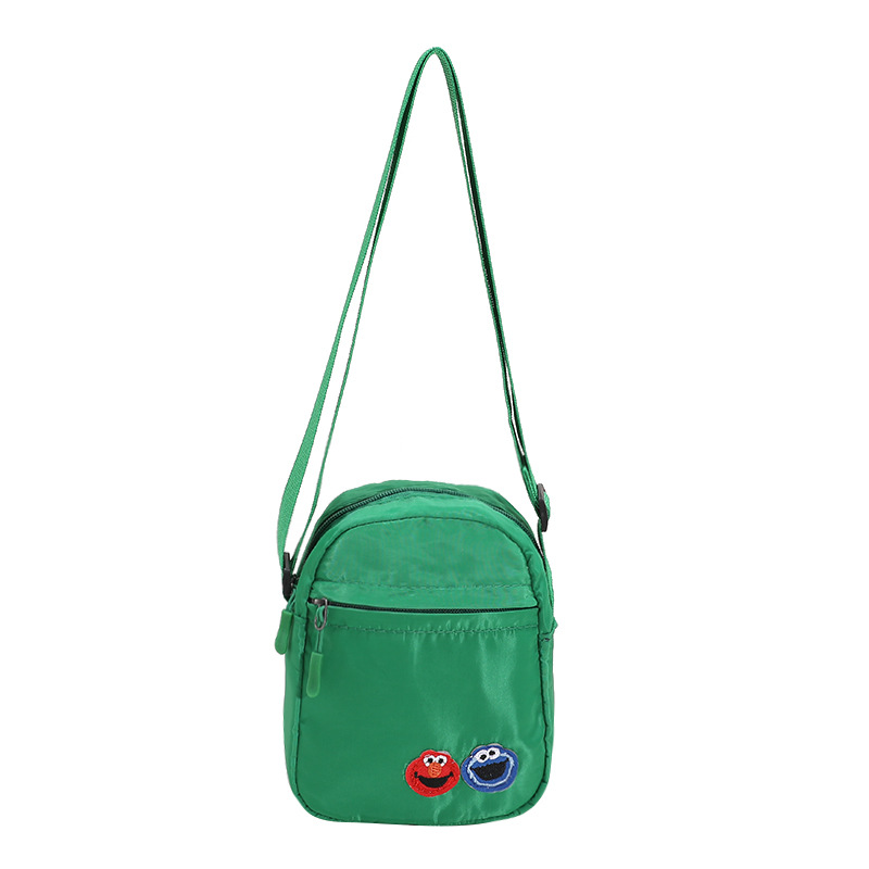 New cartoon mini nylon fabric crossbody bag for women, fashionable Sesame Street coin purse cross-border wholesale Item Picture