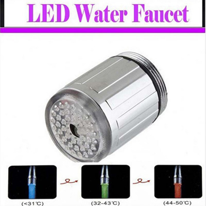 led faucet temperature control, three-color and seven-color self-changing, single-color light-emitting, color-changing faucet light, cross-border e-commerce SDF-A6 Item Picture