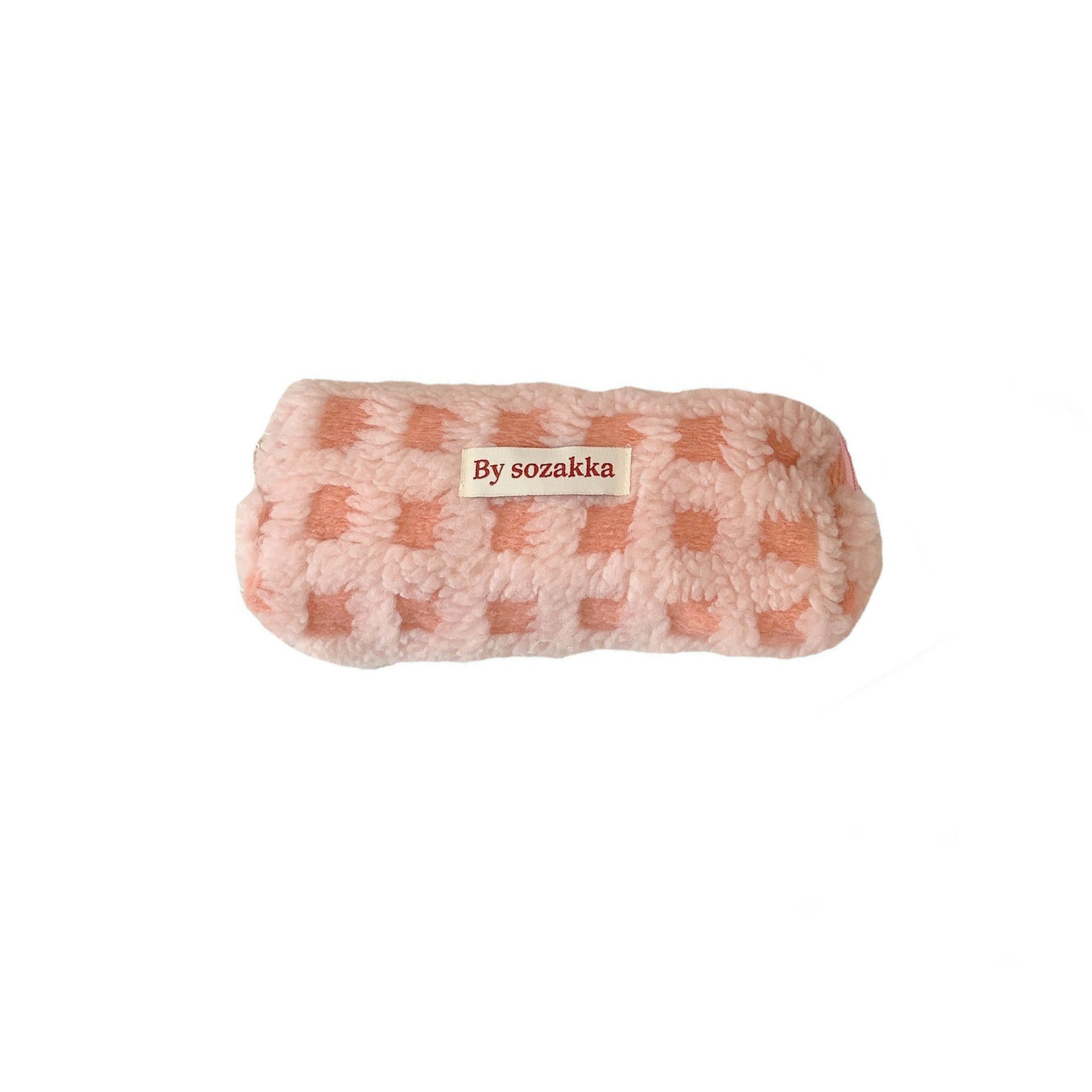 21032 Waffle Lamb Plush Pen Case, Japanese-style stationery storage bag for primary school students, large capacity for female students Item Picture