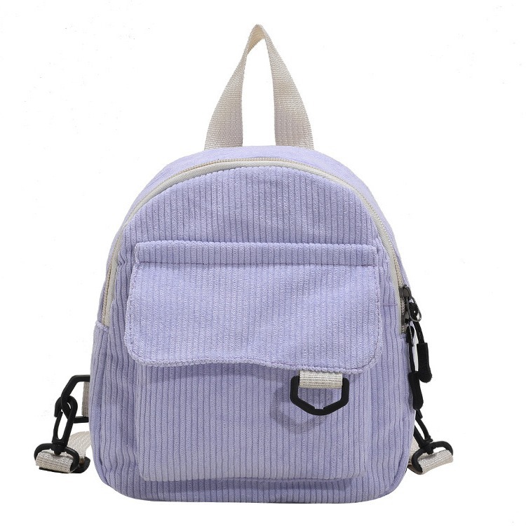 A new solid-color Japanese-style backpack for women, a Korean-style casual and versatile student schoolbag, a simple and retro trendy backpack for women Item Picture