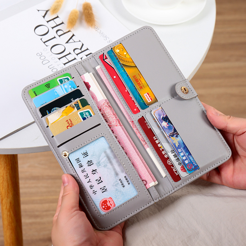 Cross-border foreign trade fashionable long lady's WALLET, super large capacity card case, document case, wallet, one-piece snap wallet Application Scenario