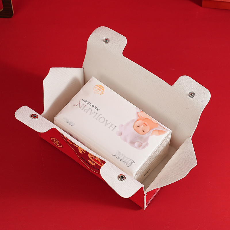 New Year's festive tissue box, wedding celebration, wedding room decoration, wedding candy box, storage box, housewarming celebration, tissue box, waterproof Application Scenario