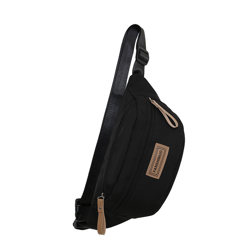 New large-capacity canvas waist bag, outdoor casual multi-layer colorful crossbody bag, fashionable and sporty Korean-style trendy bag Item Picture