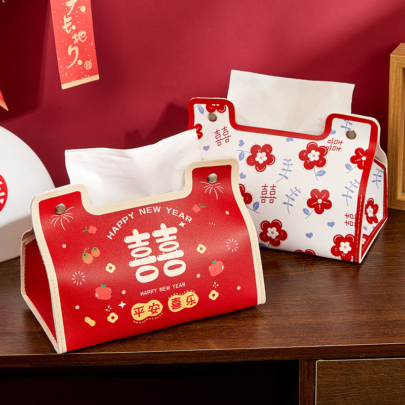 Tissue box for good luck and prosperity, getting rich quickly, living room home, disposable tissue box, napkin box, large capacity full figure