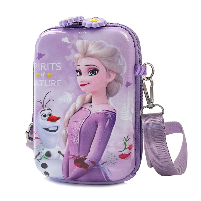 New 2024 Children's bags: Trendy and stylish girls' crossbody bag, cute ice and snow princess single-shoulder bag, baby mobile phone case undefined