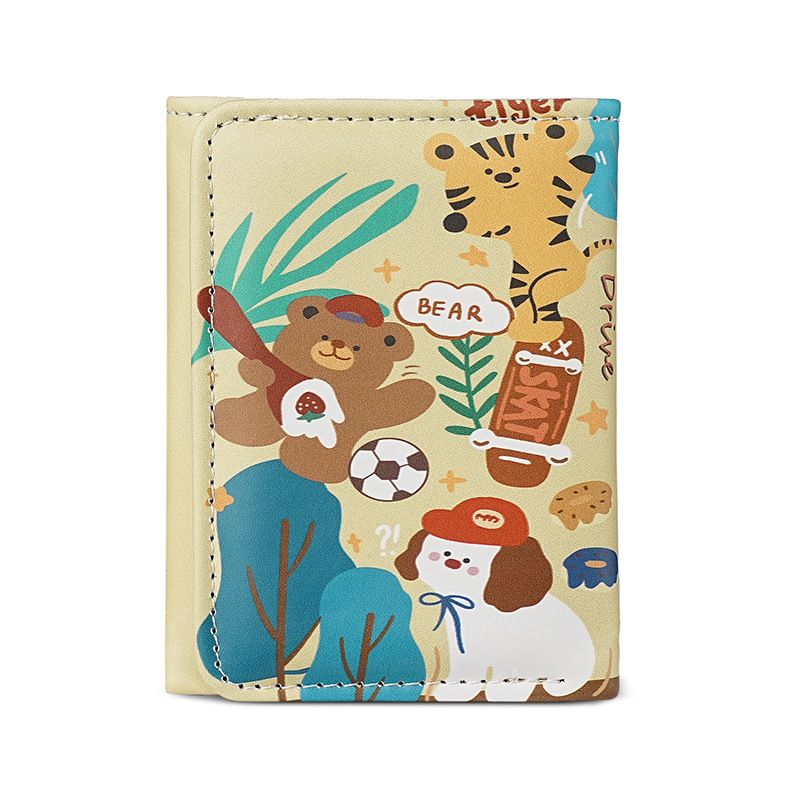 New three-fold card case for anti-demagnetization driver's license and bank card protection is in stock and can be printed with patterns Item Picture