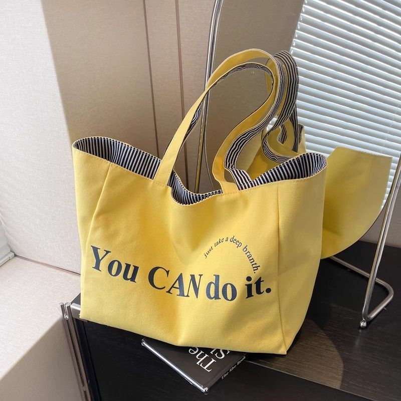 New canvas single-shoulder travel bag, fitness bag, college student universal travel bag, swimming bag, yoga bag and tote bag full figure