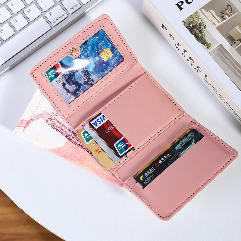 ins cute wallet, portable cartoon, super cute Japanese-style small wallet, large capacity loose change mini card case, student girl details Picture