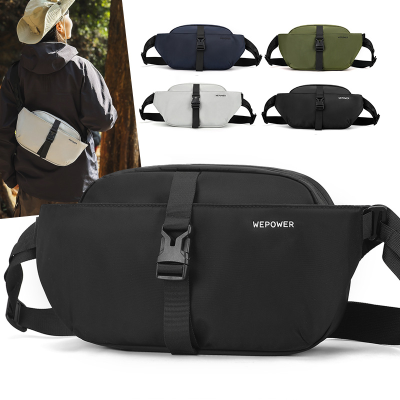 WEPOWER's new cross-border street commuting crossbody bag, travel and travel single-shoulder crossbody bag, trendy and personalized chest bag full figure