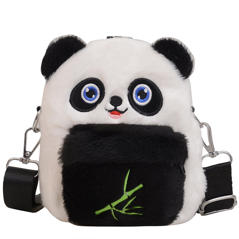 2023 Panda Backpack, Cute plush Bag, Little Bear Bag, Embroidered Backpack, Detachable Children's single-shoulder crossbody bag Item Picture