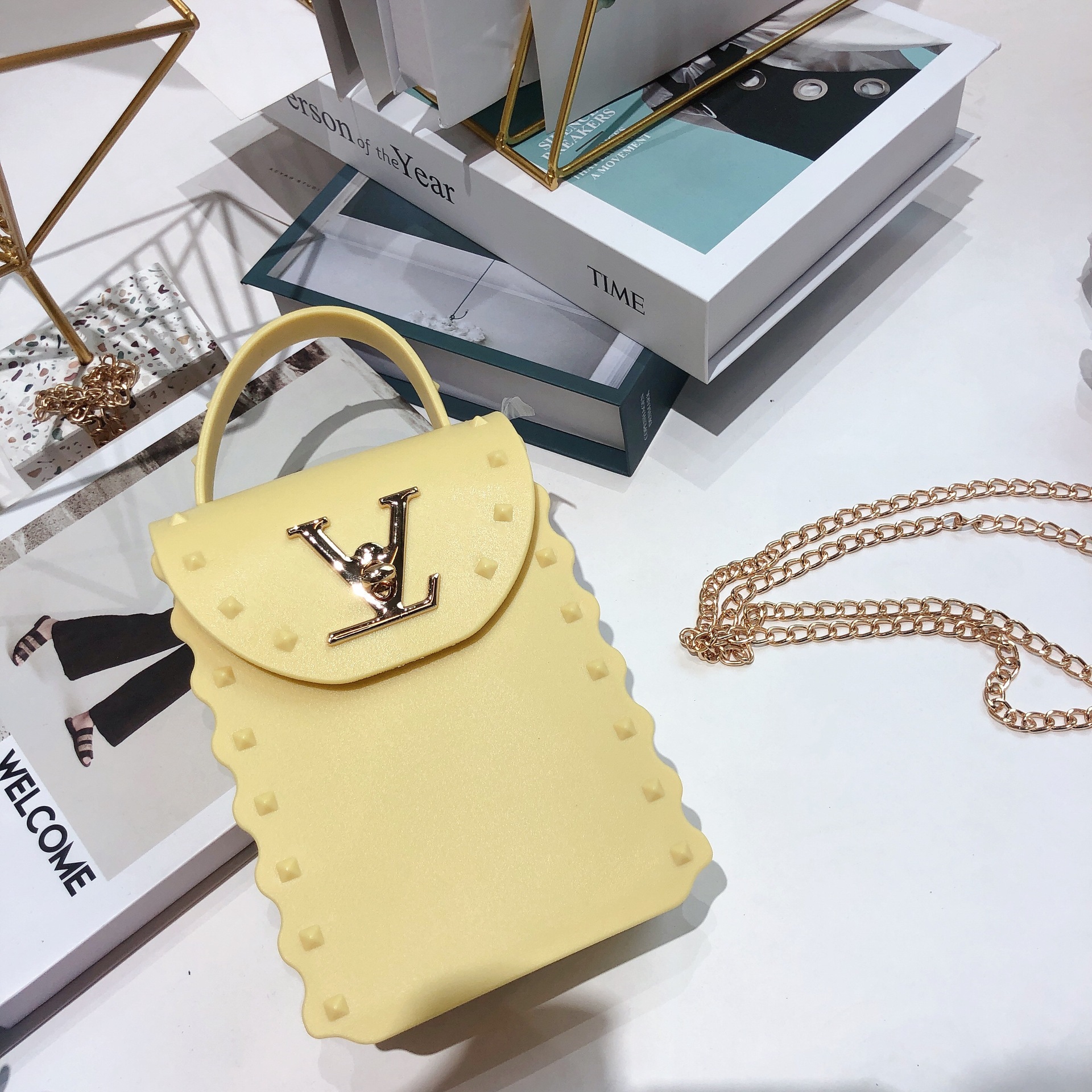 Mini mobile phone bag, women's crossbody handbag, 2025 new style jelly bag, chain mini coin purse, single-shoulder crossbody Item Picture