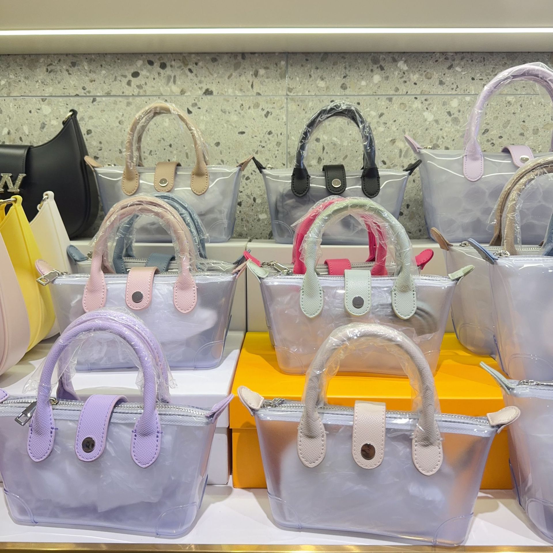 Cross-border women's bag 202 New style jelly Dumpling Bag, fashionable handbag, casual single-shoulder crossbody bag Specification drawing