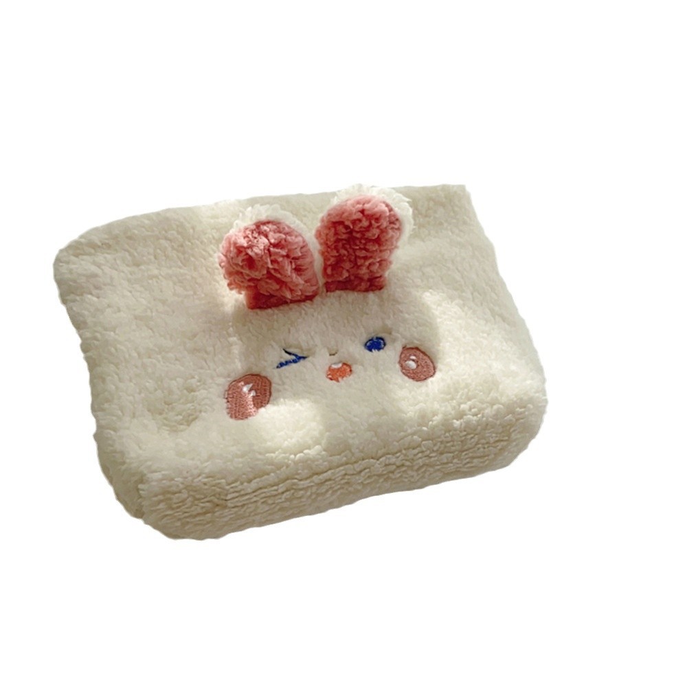 110163 Soft and cute rabbit large-capacity storage bag, embroidered loose change storage, portable, high appearance level travel bag Item Picture