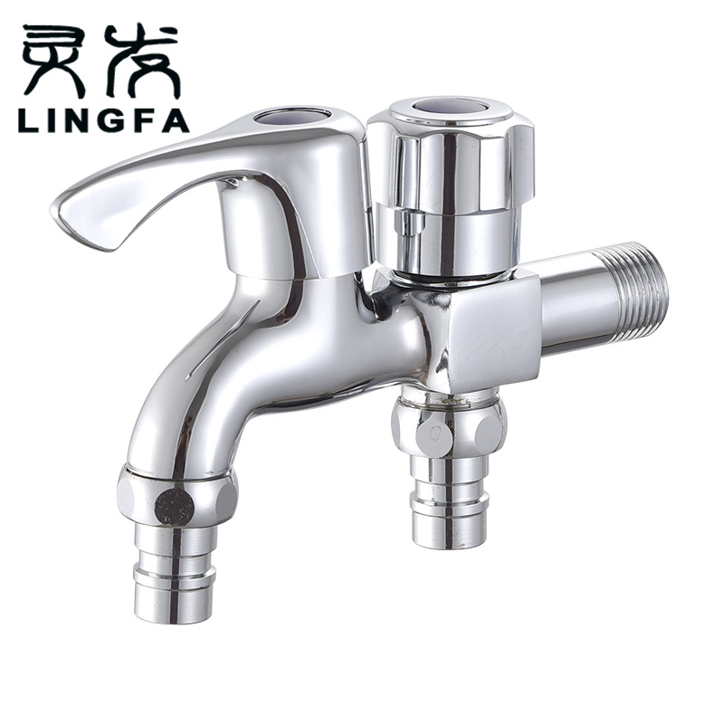 Dual-control faucet, dual-purpose multi-functional washing machine, dual-purpose faucet, one-in, two-out, three-way mop sink Item Picture