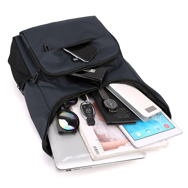 New men's casual backpack, trendy large-capacity backpack, business commuting computer bag, fashionable and casual men's bag, schoolbag Item Picture