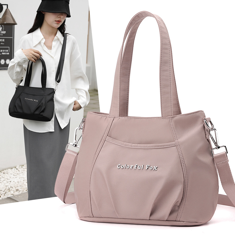 Colorful Fox's new women's single-shoulder bag, outdoor casual large-capacity tote bag, Japanese minimalist crossbody bag full figure