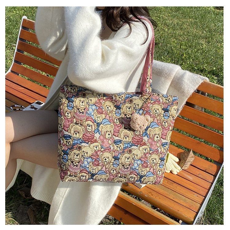 2025 Single-shoulder handbag, canvas bag, birthday gift for women, fashionable for work, lunch box, small canvas bag for commuting Application Scenario