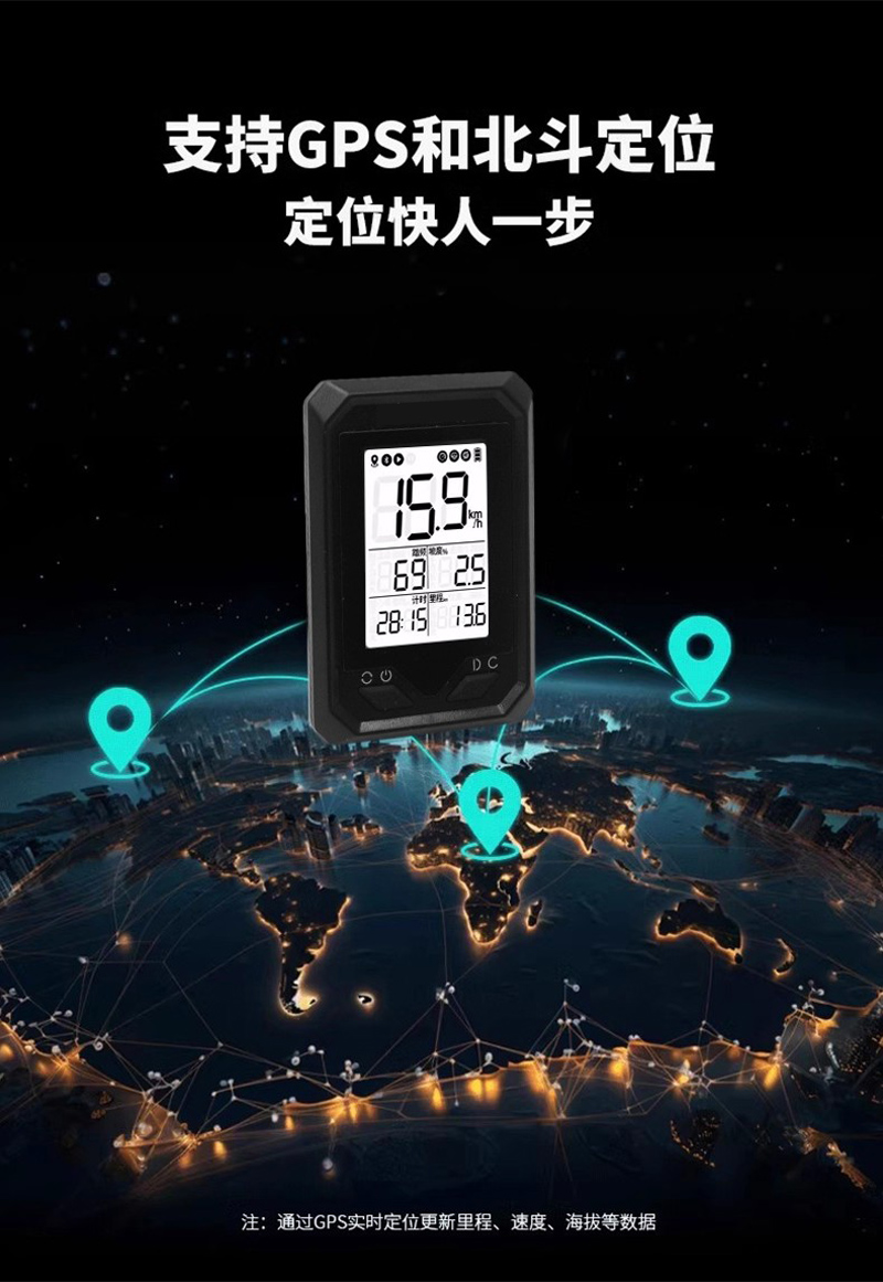 SB-518 USB rechargeable bicycle GPS odometer Wireless odometer large screen wireless backlight waterproof mountain bike odometer Odometer speed meter pic 3