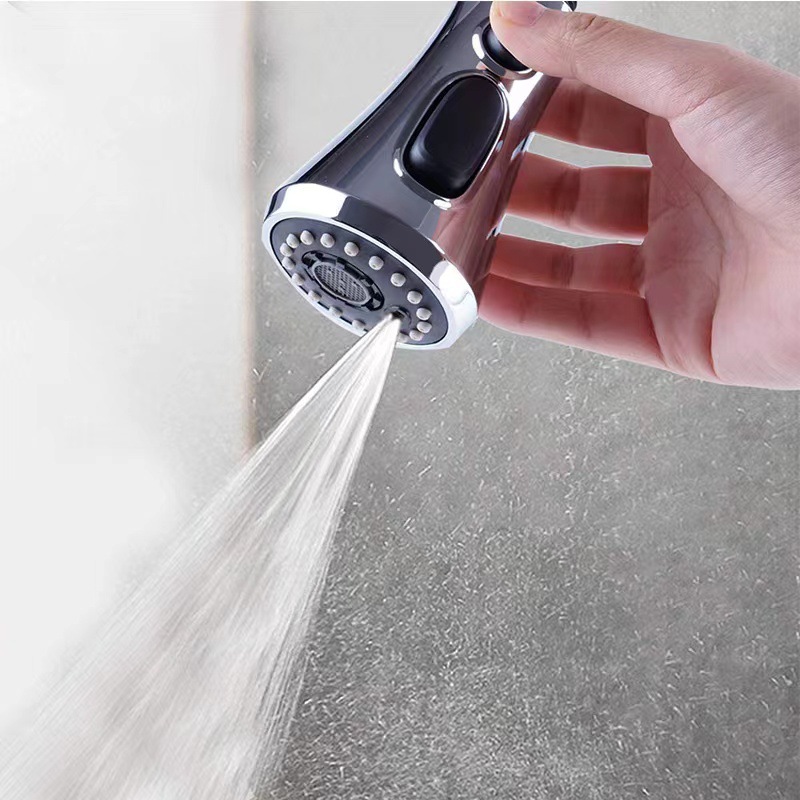 Cross-border kitchen sink, pull-out faucet, pull-out kitchen shower head, three-function blade water pull-out shower head Application Scenario