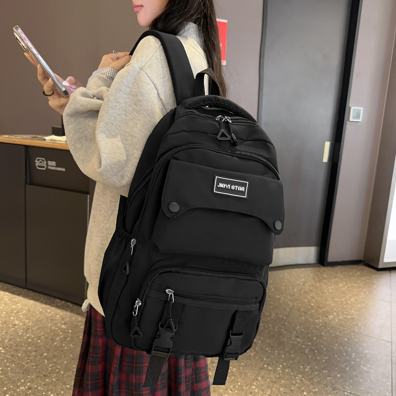 Large-capacity, high-end Korean-style schoolbag, lightweight backpack for college students, versatile bag for both boys and girls in junior and senior high school Specification drawing