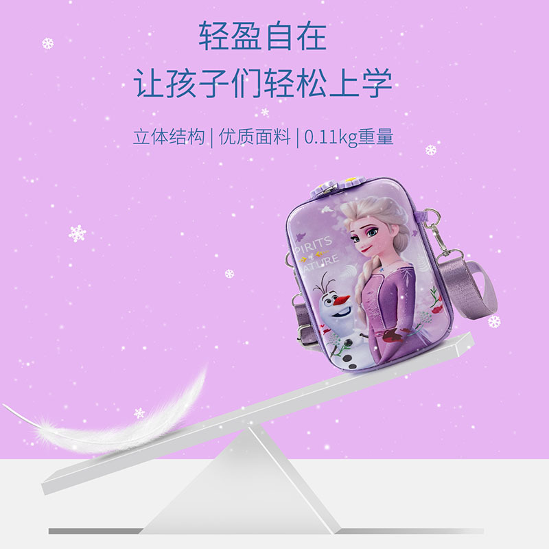 2021 New Children's bags: Trendy and stylish girls' crossbody bag, cute ice and snow princess single-shoulder bag, baby coin purse details Picture