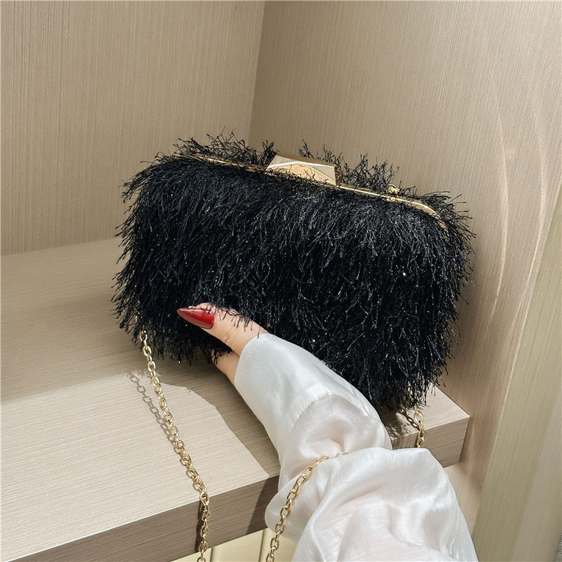 2025 New cross-border elegant dinner bag, single-shoulder hand-held lady's bag, acrylic bag, socialite style makeup box bag Specification drawing