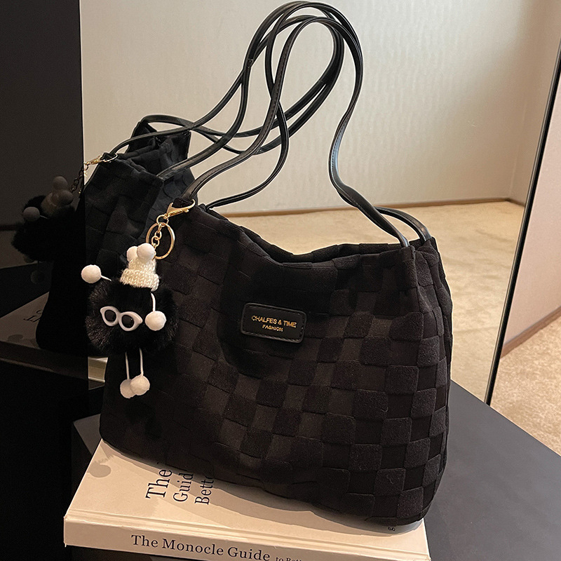 This year's popular bags: large-capacity women's 2023 new summer versatile single-shoulder bag, canvas texture commuter tote bag details Picture