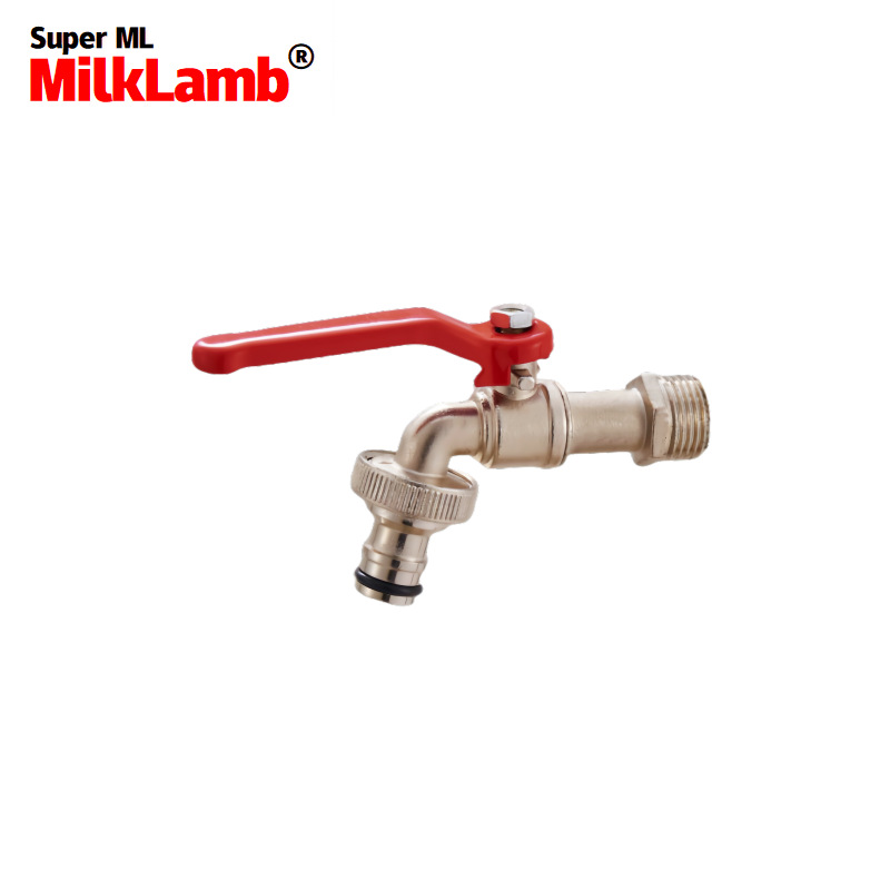 Cross-border exclusive 1/2x3/4 garden zinc alloy faucets, pacifiers, belt faucets, zinc alloy faucets [Red] full figure