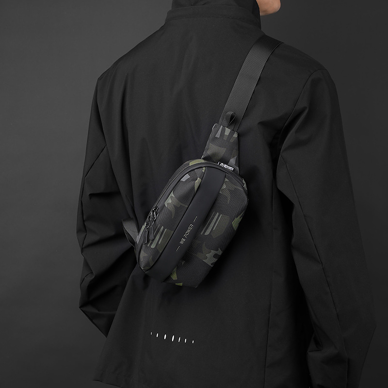 WEPOWER's new men's trendy chest bag, crossbody bag, outdoor travel waist bag, simple sports single-shoulder bag and small cross bag Specification drawing