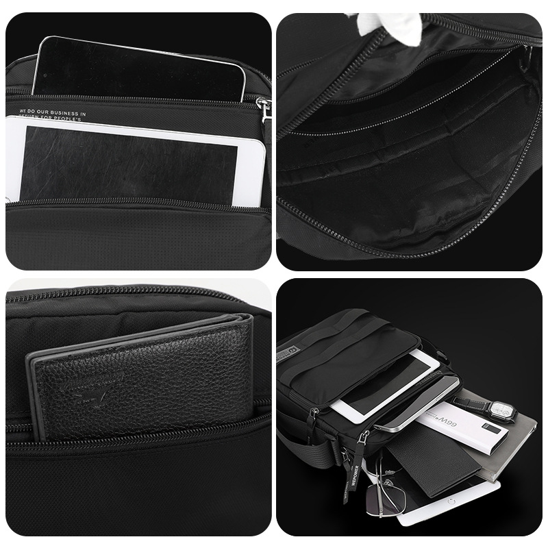 WEPOWER's new fashionable men's business shoulder bag, water-resistant bag, simple and lightweight outdoor crossbody bag Application Scenario