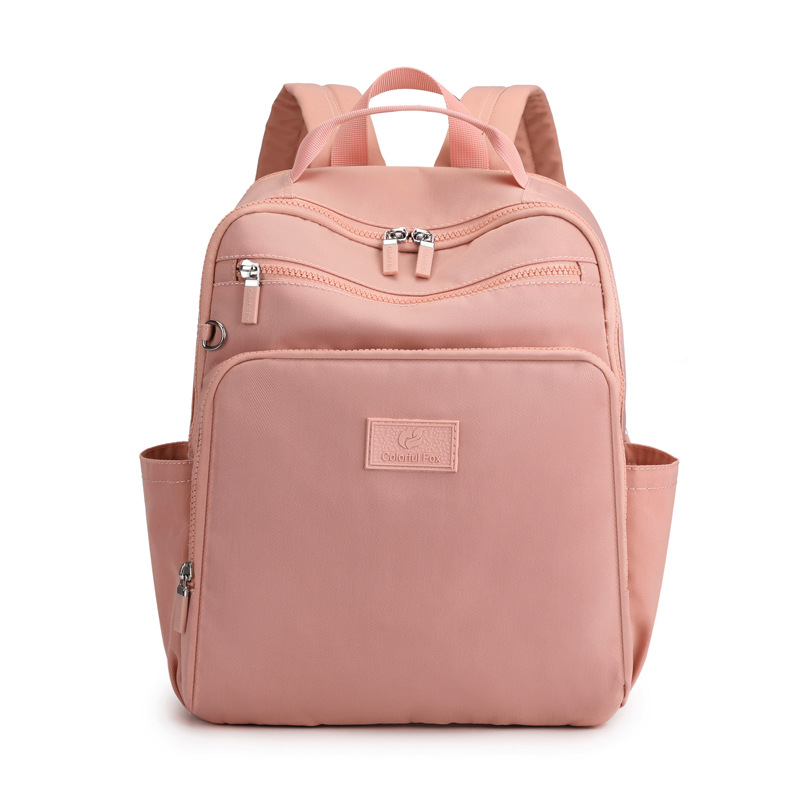 Backpack for women's outdoor high-capacity travel, Korean style trendy water-resistant handbag, simple nylon schoolbag full figure