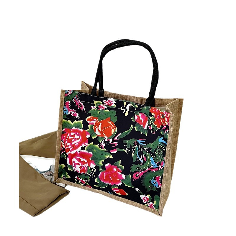 The 2024 new canvas printed single-shoulder bag is a fashionable and stylish portable storage bag for shopping and a hot seller among women Item Picture