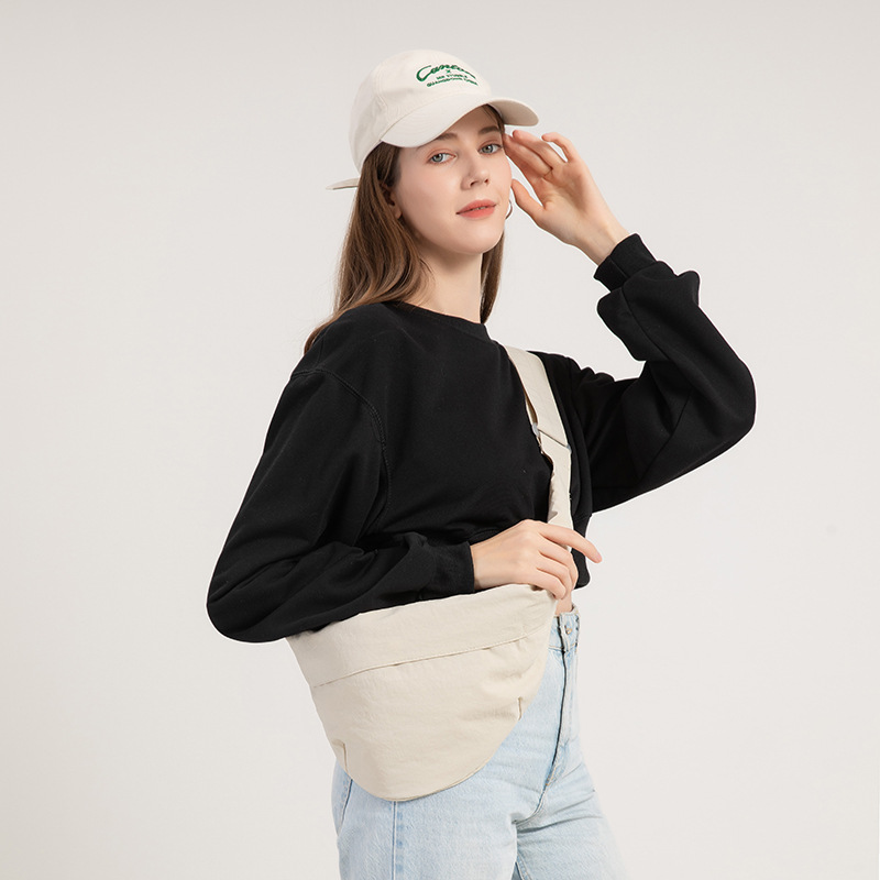 Cross-border chest bag, women's lightweight baguette bag, fashionable and versatile crossbody bag, multi-functional croissant bag, women's simple dumpling bag details Picture