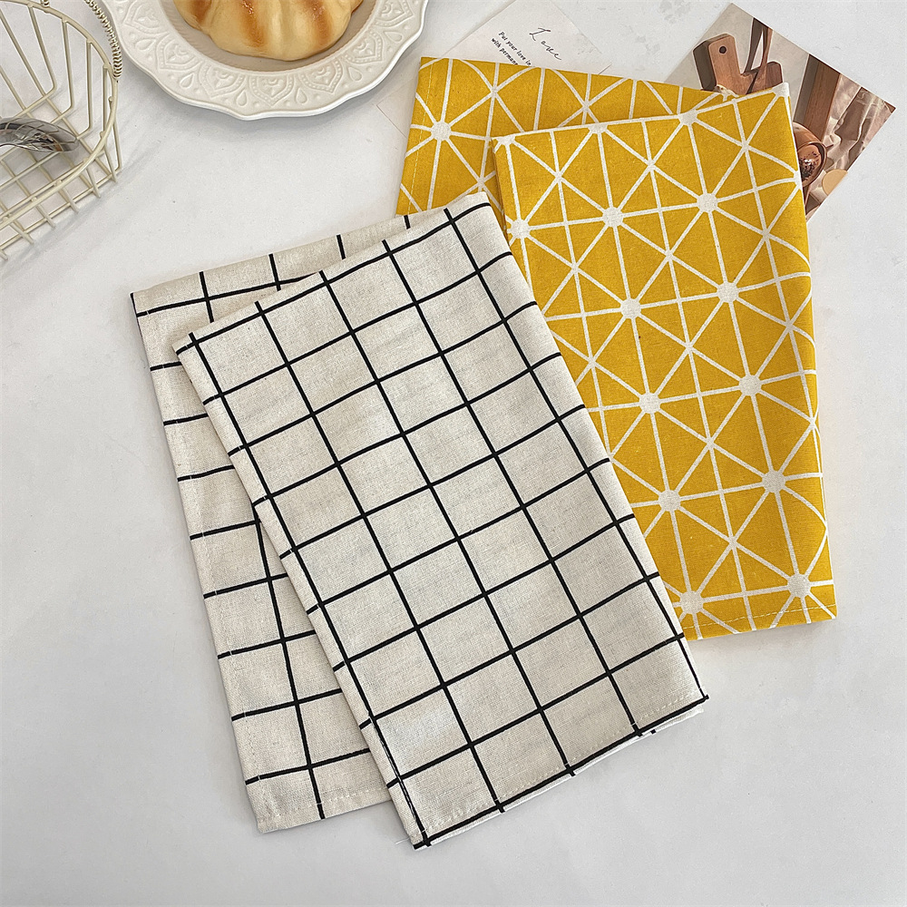 bj250220 cotton and linen printed restaurant placemats, shooting props, coasters, heat insulation pads, table MATS, stain-resistant and oil-resistant fabric Specification drawing