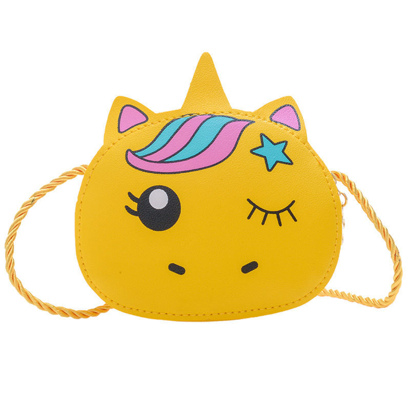 2024 New PU children's Girls' bag, Fashion unicorn, kindergarten student single-shoulder bag, boys' and girls' loose change crossbody bag Item Picture