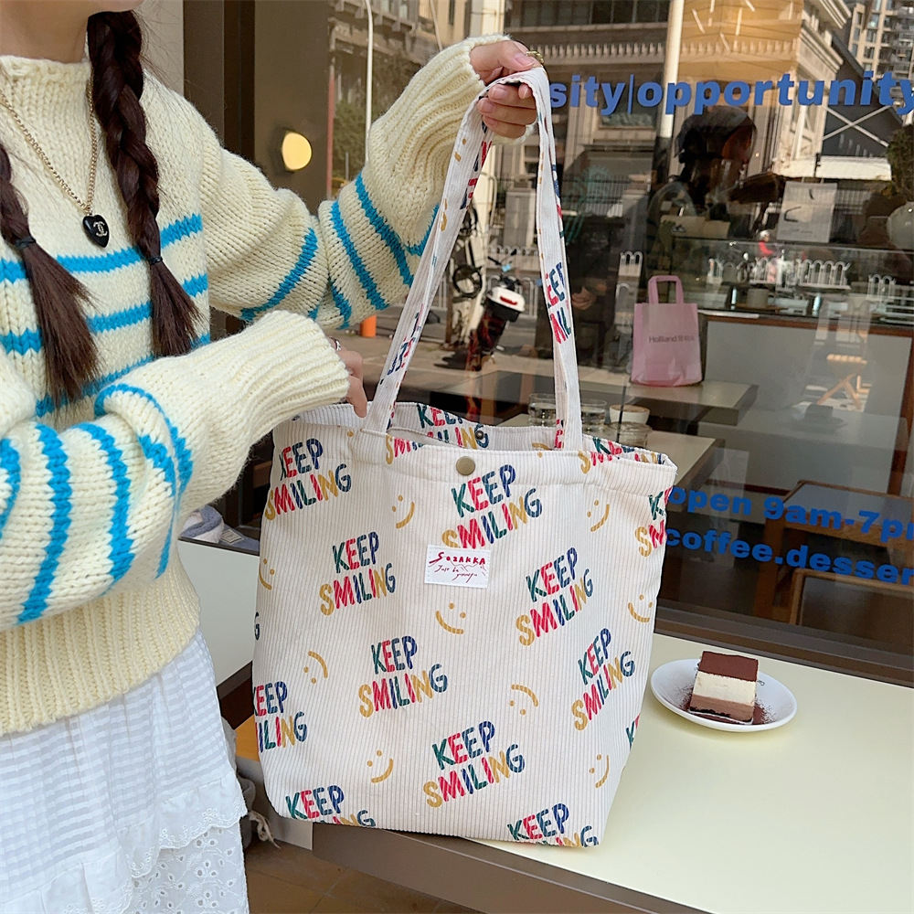 310241 Autumn and Winter single-shoulder bag, large capacity handbag, student cloth bag, 2023 Artistic women's Bag, Casual bag full figure