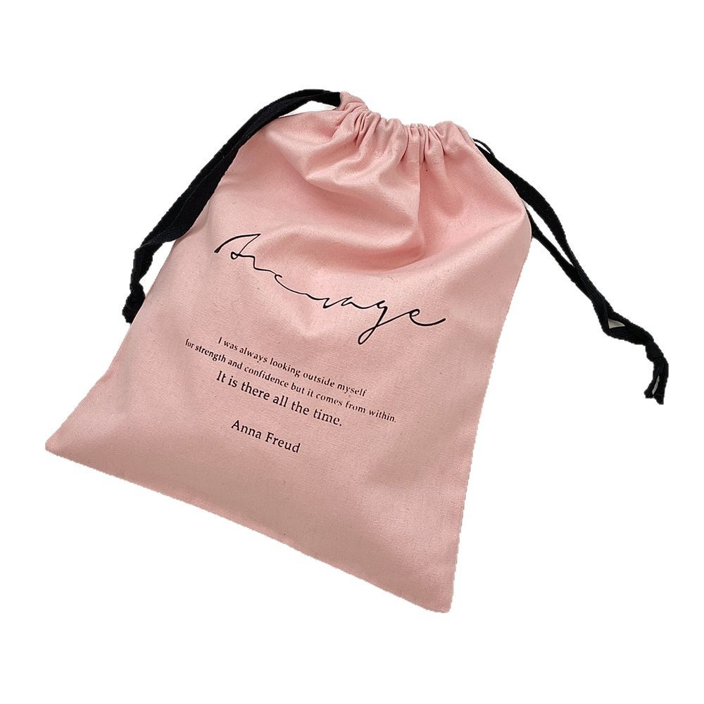 bj250226 Cotton and linen fabric drawstring bag, bag, miscellaneous storage and organization bag, travel dust-proof portioned bag Item Picture