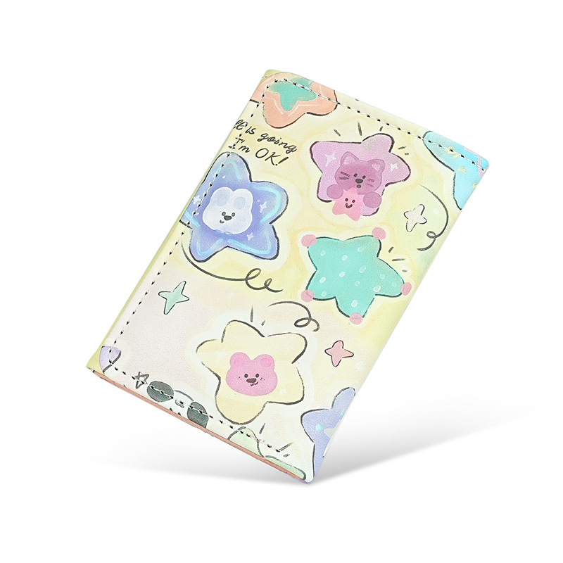 This is a new minimalist, colorful graffiti short, cute and niche design for women. It features a foldable, compact and multi-slot three-fold wallet Item Picture