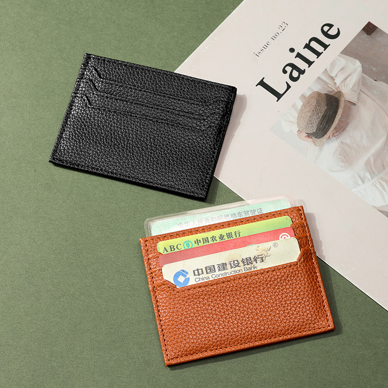 2024 Cross-border bestseller: Fashionable and simple small card case for women, exquisite, compact and ultra-thin ID card holder, one-piece style for women Specification drawing