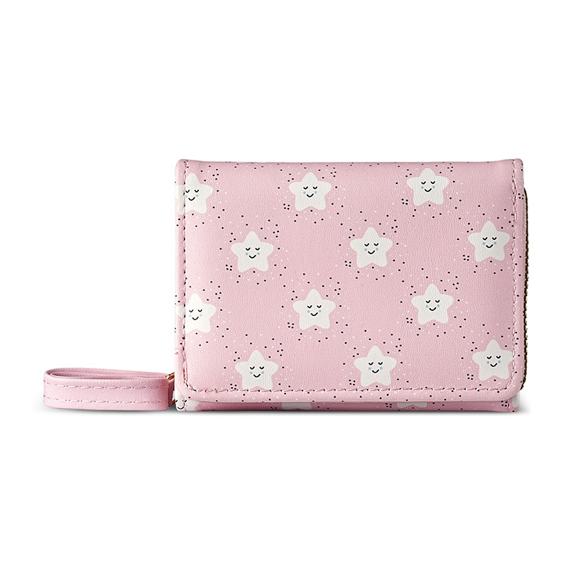 Smiling Face ~ High-end, simple, large-capacity ladies' short, fashionable and niche clutch bag, multi-functional ID card zipper wallet Item Picture