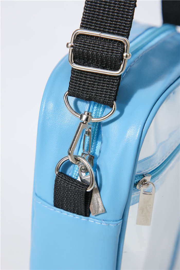 Cross-border transparent PVC single-shoulder crossbody bag, women's ins jelly bag, versatile and simple swimming bag, summer waterproof small square bag detail image 15