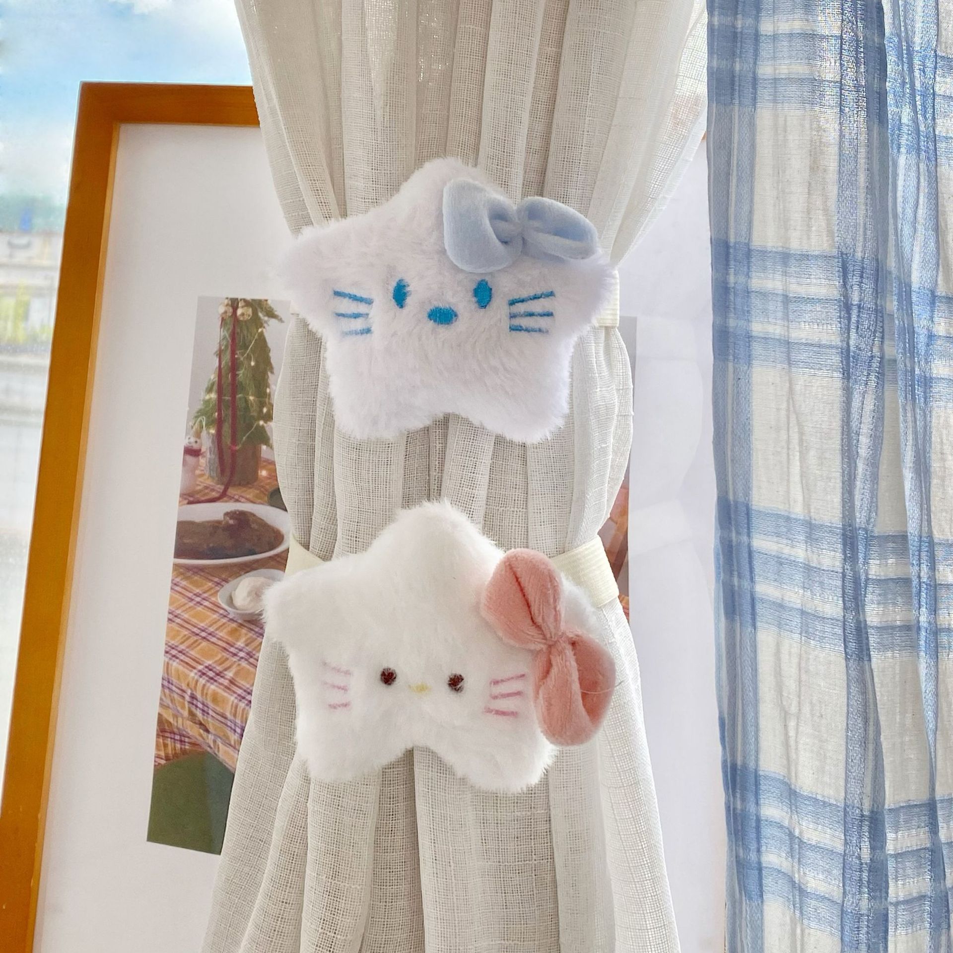 Cute star curtain strapping, new home bedroom curtain decorative buckle, creative binding strap, decorative strapping full figure