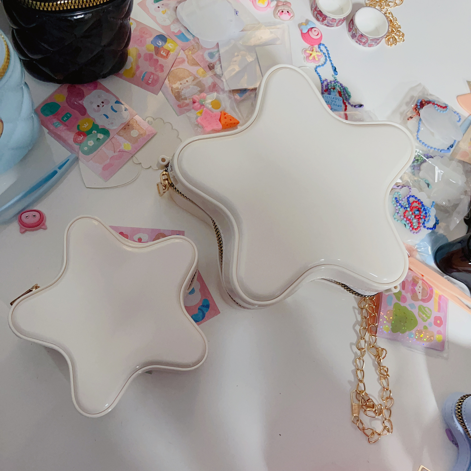 Star Bag, cute cartoon Guka Bag, 2025 new style bag, women's crossbody bag, fashionable jelly bag, girls' single-shoulder bag Specification drawing